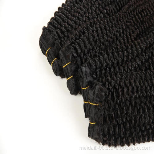 Nice quality virgin brazilian human hair bundles natural color kinky curly 100% human hair extension hair ponytail for women